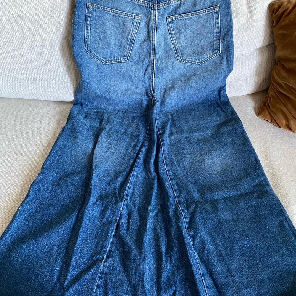 Reformation Blue Denim Maxi Skirt